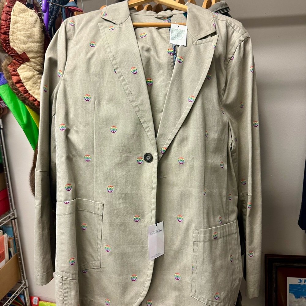 John Lennon Peace Blazer with Embroidered Accents